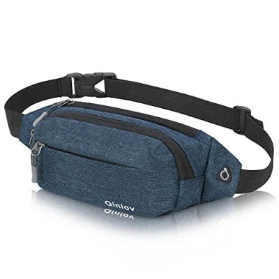 Image of Waterproof Bumbags Running Belt Ligthweight Pouch Waist Packs Breathale Cycling Bum Bag Hiking Travel Dog wolking for Women Men Ladies Boys (Blue)