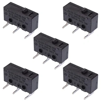 Image of 5 x Push Button Horizontal PCB V4 Miniature Microswitch SPDT 5A