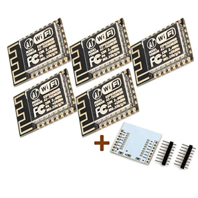 Image of TECNOIOT 5pcs ESP 12F ESP12F ESP8266 Serial WIFI Module (upgrade 12) +Plate Expansion