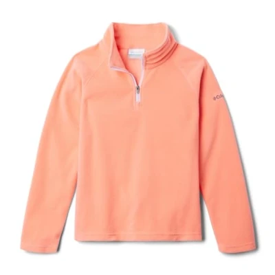 Image of Columbia Glacial HALF ZIP Unisex Fleece jumper for kids, Size: Medium, Hot coral