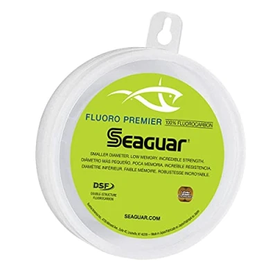 Image of Seaguar Fluoro Premier 100% Fluorocarbon Fishing Line DSF, 12lbs, 25yds Break Strength/Length 12FP25