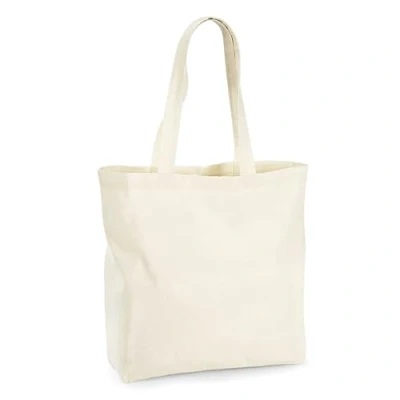 Image of Westford Mill W265 Organic Premium Cotton Maxi Tote Natural