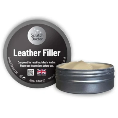 Image of Scratch Doctor Leather Filler Repair Compound Fill Holes Cracks Scratches Scuffs on Furniture Car Seats Shoes and Bags (Beige, 10ml)