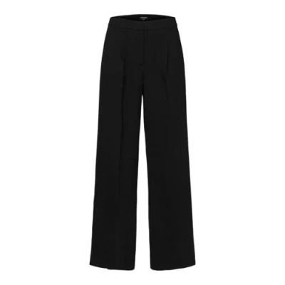 Image of Selected Femme Slftinni WIDE PANT Trousers, Women&#039;s, Size: 36x32, Black