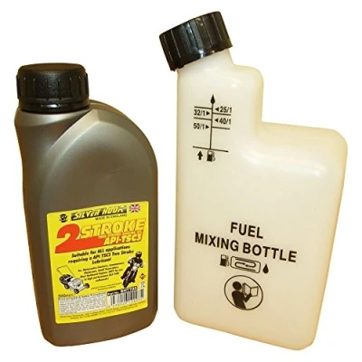 Image of 500 ML Of 2 Stroke Oil &amp; Fuel Petrol Mixing Bottle For Chainsaw 25:1 40:1 50:1