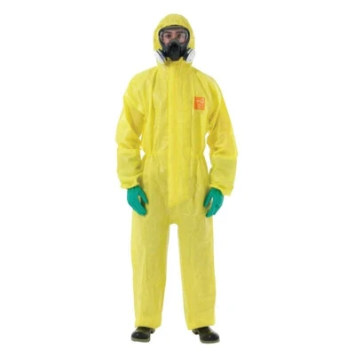 Image of Ansell Yellow Coveralls Hooded XL