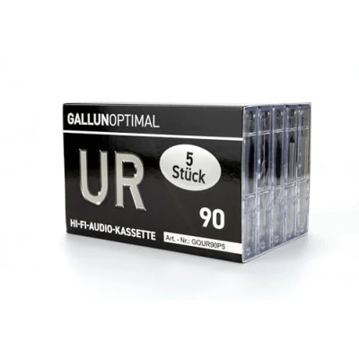 Image of GALLUNOPTIMAL UR90 audio cassettes 90 min. Empty cassettes, pack of 5