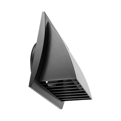 Image of 6&#039;&#039; Inch / 150 mm Exhaust Hood Vent with Rain Cover, Black/Anthracite, Indoor and Outdoor Air HVAC Duct Cap (6 Inch, Black/Anthracite)