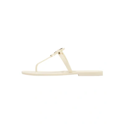 Image of Tory Burch MINI Miller FLAT Thong Pool shoes, Women&#039;s, Size: 8.5, Ivory Synthetics