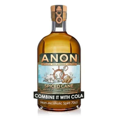 Image of ANON Spiced Cane, Non Alcoholic Spirit, Rum Alternative, Low Calorie, 70cl