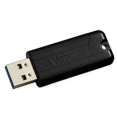 Image of Verbatim 128GB USB 2.0 Store n Go Pinstripe Drive Black