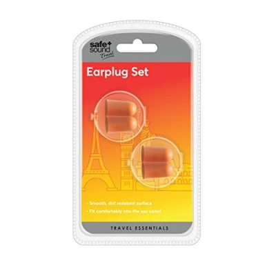 Image of Safe and Sound Travel Ear Plugs with Pod 2 Pairs, 4 cm, Orange
