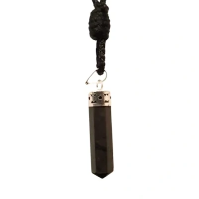 Image of VIE Pencil Pendant, 25 30mm (Black Agate)