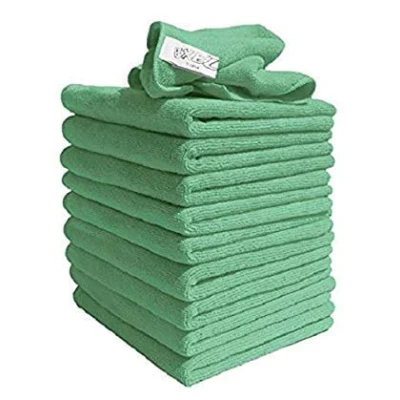 Image of Exel 1 x Supercloth Medium Duty Microfibre Cloth ideal for Home, Car or Garden Pack of 10 Cloths Green