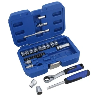 Image of 1/4in Drive Go Through Thru Metric Socket + Accessory Set 4.5 13mm 29pc