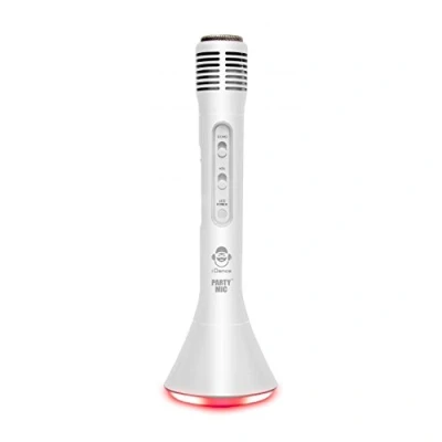 Image of Idance Bluetooth Microphone for Karaoke Party with LED Light and Echo Remote Control Weiß
