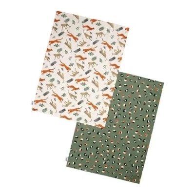 Image of Dexam Leopard Print Set of 2 Tea Towels