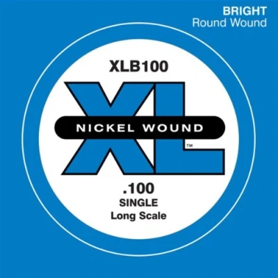 Image of D&#039;Addario .100 Long Scale Nickel Wound Single String for Bass Guitar