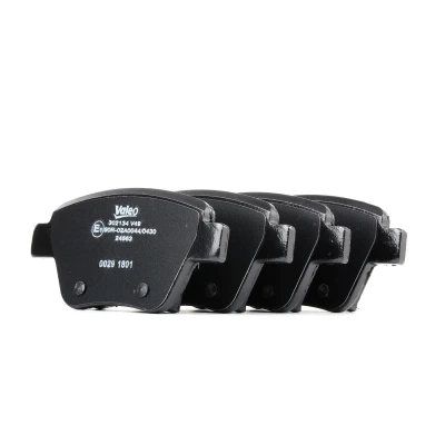 Image of JZW698451Q Brake pad set VALEO 302134 FIRST Rear Axle excl. wear warning contact with anti squeak plate VOLKSWAGEN: Caddy 3, Touran I, GOLF 6