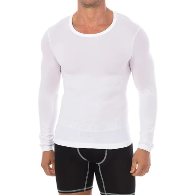Image of Intimidea Mens Girocollo long sleeve and round neck undershirt 200079 man White Polyamide Size Small/Medium