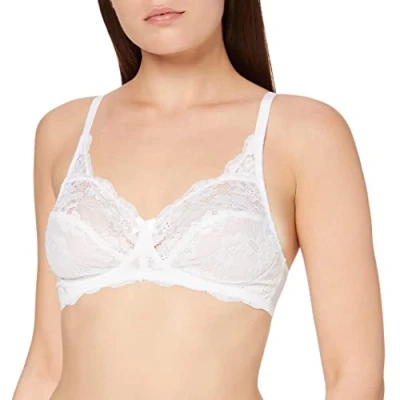 Image of Playtex Bra Essential Elegance Wireless Lace Women x1, White, 34C