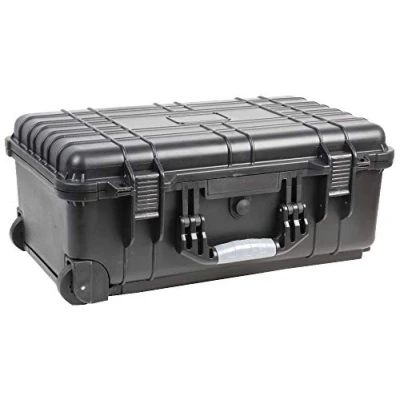 Image of DURATOOL D03137 Black Water Resistant Case with Wheels and Foam Insert 355mm x 560mm 230mm
