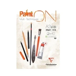 Image of Clairefontaine Paint On Pad 250gsm Paper 40 Sheets A3 (Pack 2) 96536C