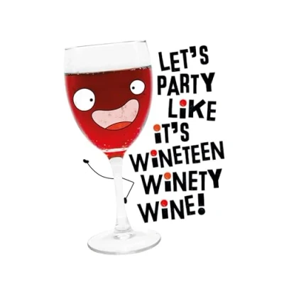 Image of KATE SMITH Wine Birthday Card Lets Party Friend
