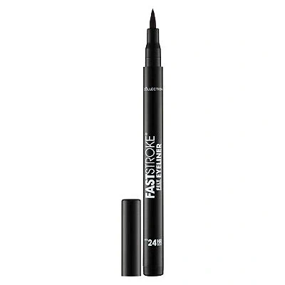 Image of Collection Cosmetics Fast Stroke Felt Tip Eyeliner with Fine Tip, Long Lasting 24h, Quick Drying Formula, 4ml, Black