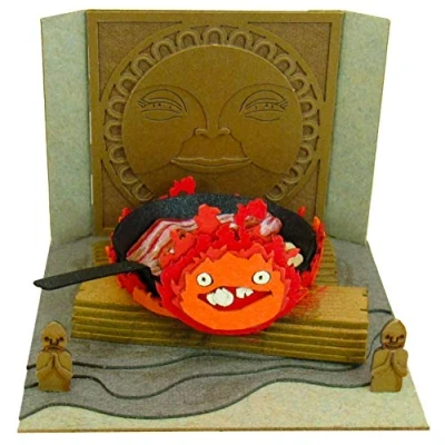 Image of Studio Ghibli mini Howl&#039;s Moving Castle mosquitoes Lucifer and the bacon eggs MP07 33 non scale paper craft