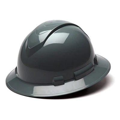 Image of Pyramex Ridgeline Full Brim Hard Hat 4 Point Ratchet Slate Gray