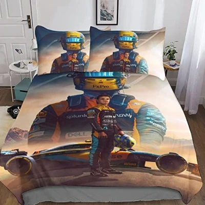 Image of CIFEAR F1 Racing Pattern 3D Printed Duvet Cover Set for Boys Girls And Youth,Bedding with Pillowcases,Microfiber Quilt Double（200x200cm）