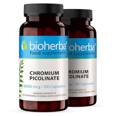 Image of Chromium PICOLINATE 1700 mcg 200 Capsules for Optimal Blood Sugar and Weight Management by BIOHERBA