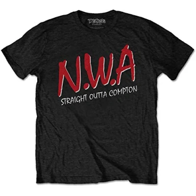 Image of N.W.A Straight Outta Compton Official Tee T Shirt Mens Unisex (Small) Black