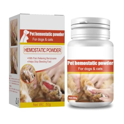 Image of 50g Medicated Powder Treatment For Bleeding Styptic Dogs Cats Pet Skin Care Wound