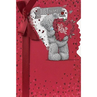 Image of Me to You Just Say be Mine Valentine&#039;s Day Card Tatty Teddy Bear