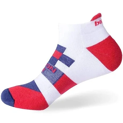 Image of Balega London Marathon Ultralight Running Socks, White/Red/Navy S