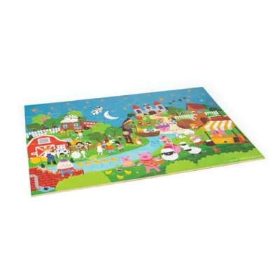 Image of Bigjigs Toys Nursery Rhyme Floor Puzzle 48 Piece (40cm x 58cm) For 2 3 4 year olds with Rhymes &amp; Lullabies, Quality Childrens Puzzles, Jigsaw Puzzles Kids Toddlers