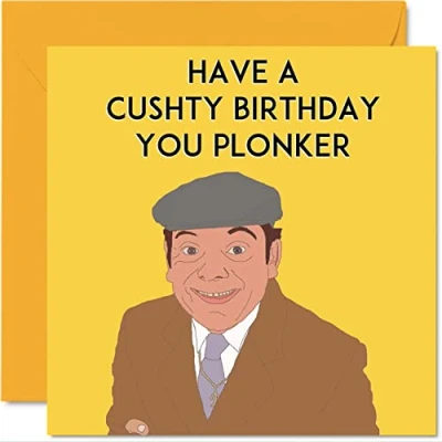Image of Fun Birthday Cards for Men Him Del Boy Cushty Happy Card Best Friend Colleague Dad Brother Son Uncle Grandad, 145mm x 30th 40th 50th 60th 70th 80th Funny Bday Greeting