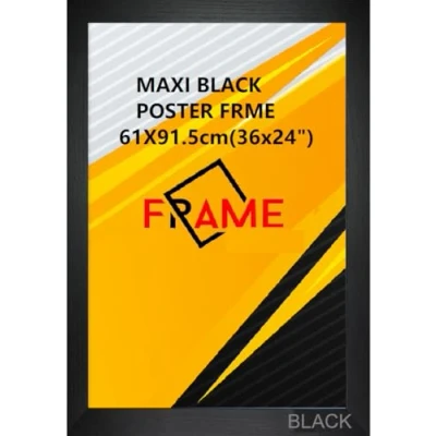 Image of MAXI BLACK POSTER FRAME, SIZE 61cm X 91.5cm, (36 24 Inch)