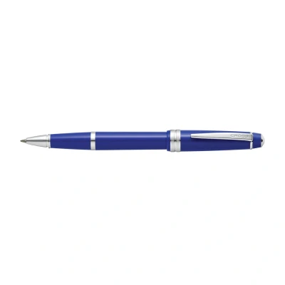 Image of CROSS Bailey Light Refillable Click Off Cap Plastic Rollerball Pen with Resin Finish, Medium Gel Ink Rollerball, includes Premium Gift Box and Blue Cartridge, 1 Pack, Polished