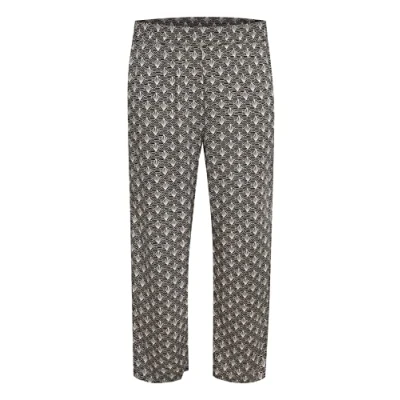 Image of Kaffe Curve Women&#039;s Plus Size Wide Pants Loose Printed, Black/Sand Dollar Graphic, 46