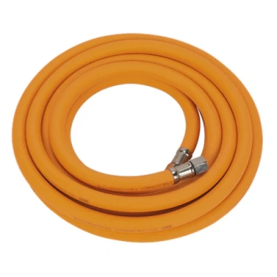 Image of Sealey Air Hose 5m x Ø8mm Hybrid High Visibility with 1/4&quot;BSP Unions