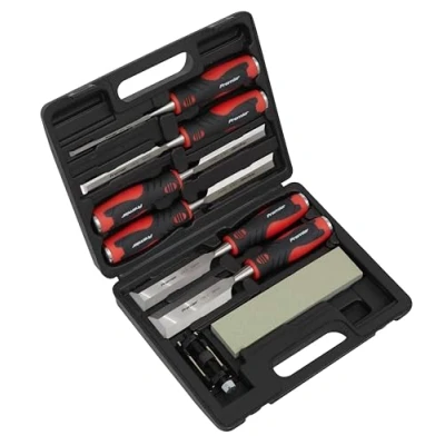 Image of Sealey Premier Hammer Thru Wood Chisel 8pc Set