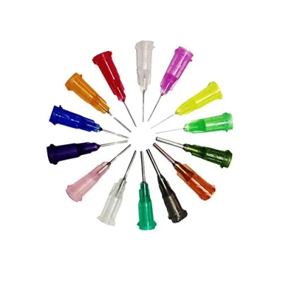 Image of 50Pcs/Set 1/2&#039;&#039; Blunt Tip Dispensing Needle w/Clear Protector for Syringe Refilling and Measuring Liquid Industrial Glue Applicator Different Gauge (27G)
