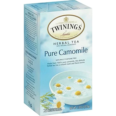 Image of Twinings, Herbal Tea, Pure Camomile, Caffeine Free, 25 Tea Bags, 1.32 oz (37.5 g)