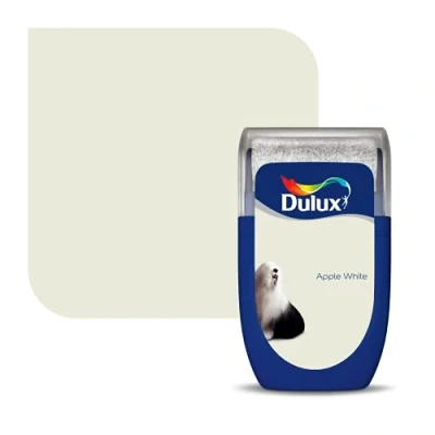 Image of Dulux Walls &amp; Ceilings Tester Paint, Apple White, 30 ml