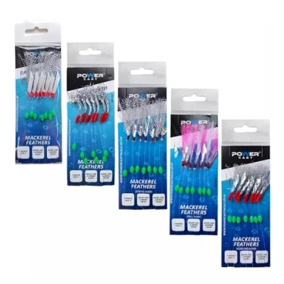 Image of Mackerel feathers sea fishing rigs lures 7 Hooks (Mixed (1 each) 5Pcs)