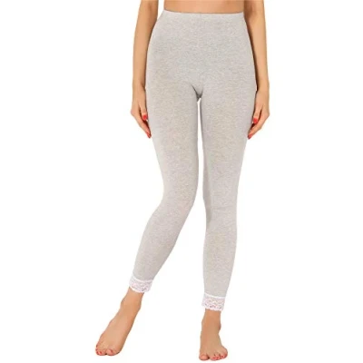 Image of Merry Style Women&#039;s Leggings 7/8 with Lace MS10 342(Melange,M)