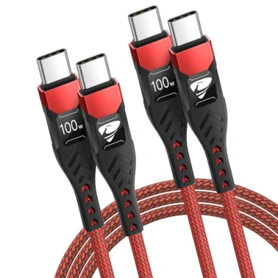 Image of Usbc to Cable, 100W 5A Type C Fast Charging Cable [2M/2Pack] USB Charger for MacBook Pro/Air iPad Samsung Galaxy S24 S23 S22 Ultra S21 iPhone 15 Pro Max Plus